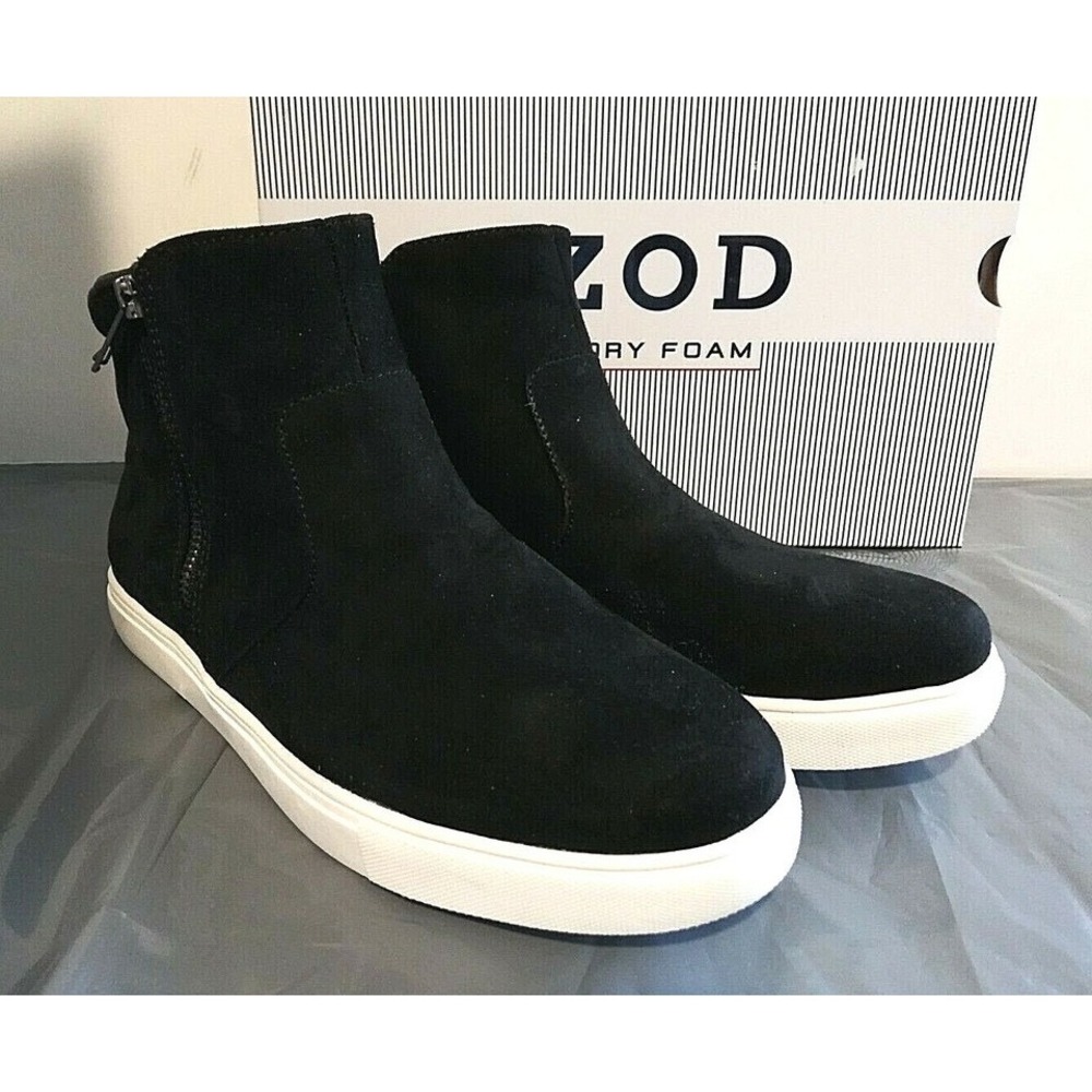 IZOD Womens Mila Ankle Boots Size 7 M  Black Side Zipper Memory Foam NIB